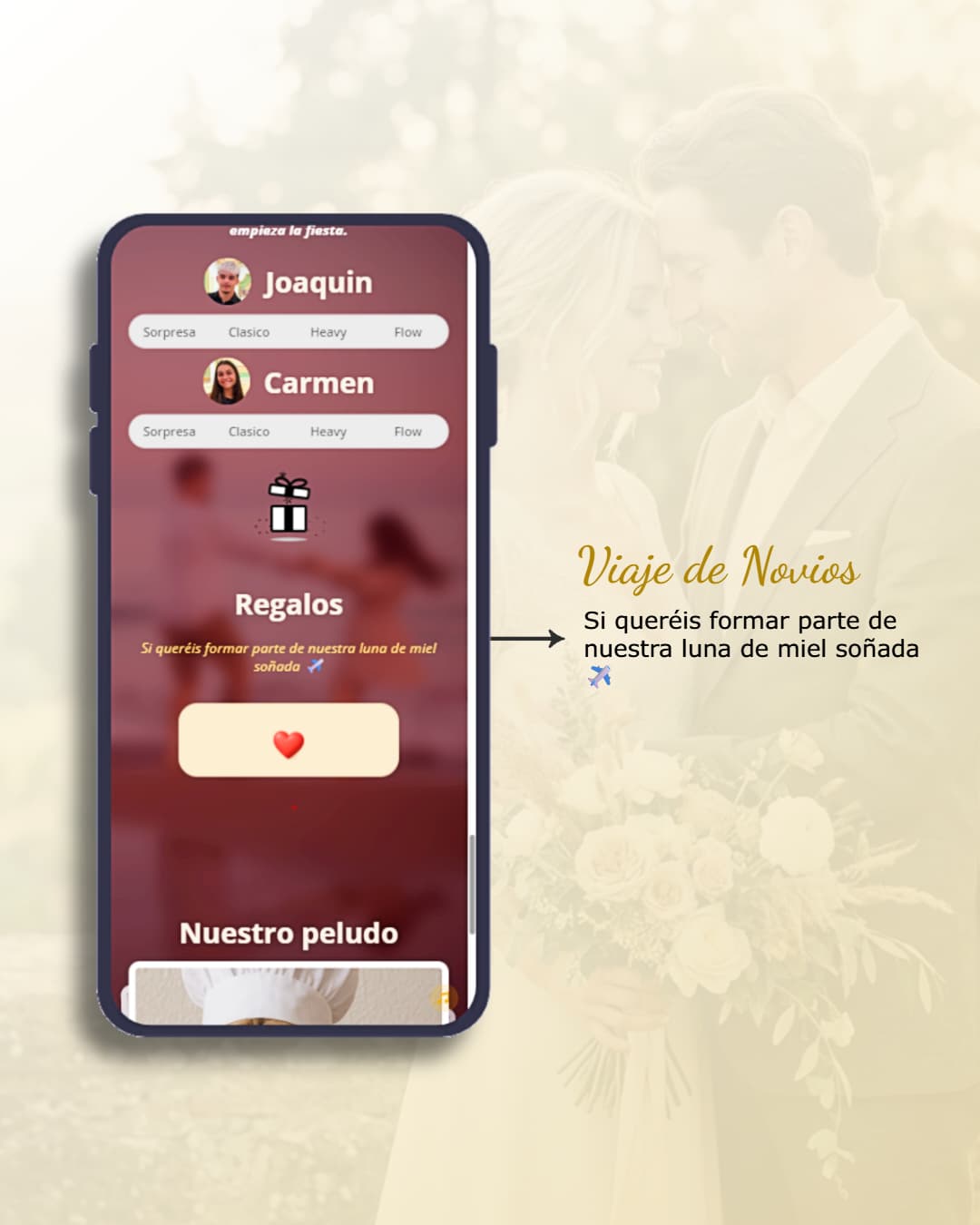 Cómo pedir dinero en la boda con elegancia